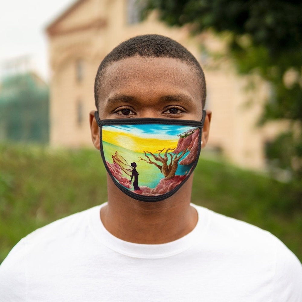 Mixed-Fabric Face Mask Yapell Fine Art